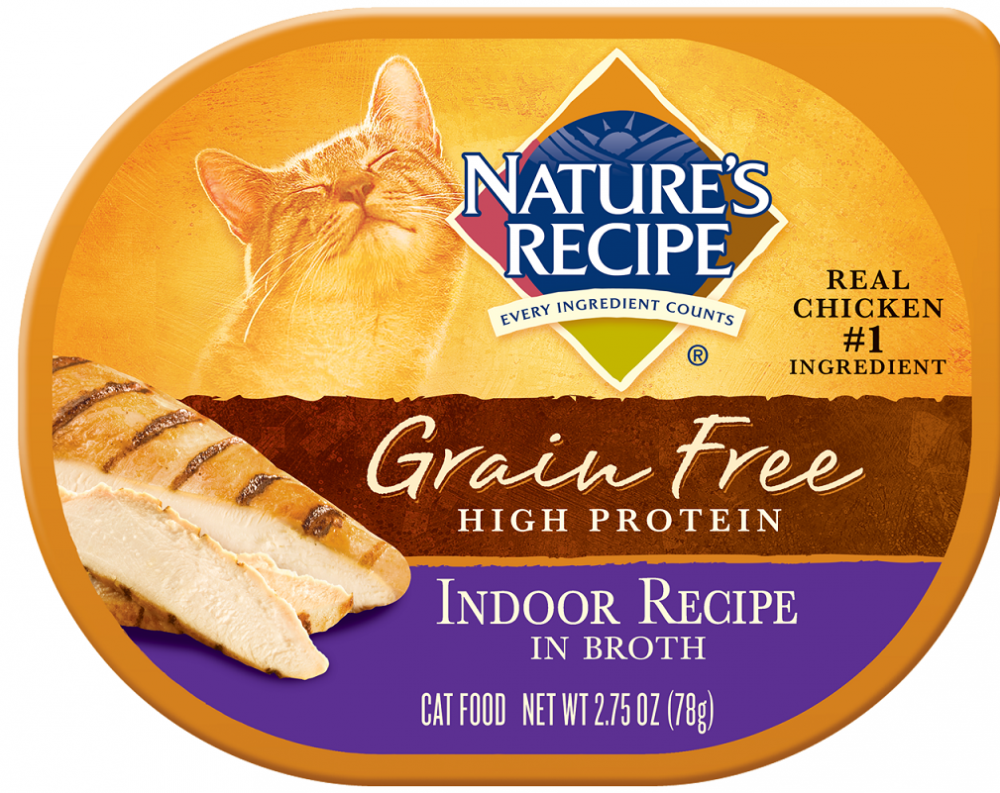 Nature's Recipe Grain Free Indoor Recipe in Broth Wet Cat Food | PetFlow