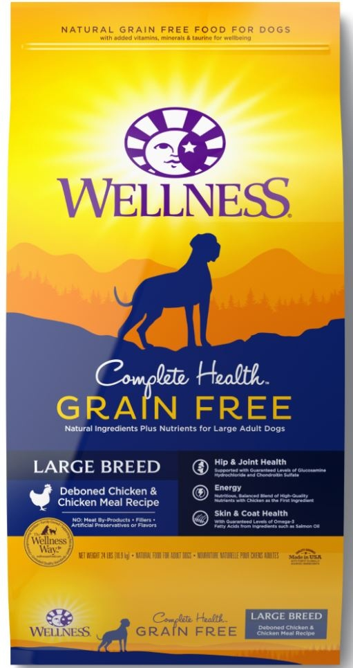 wellness complete health natural grain free dry dog food puppy chicken & salmon