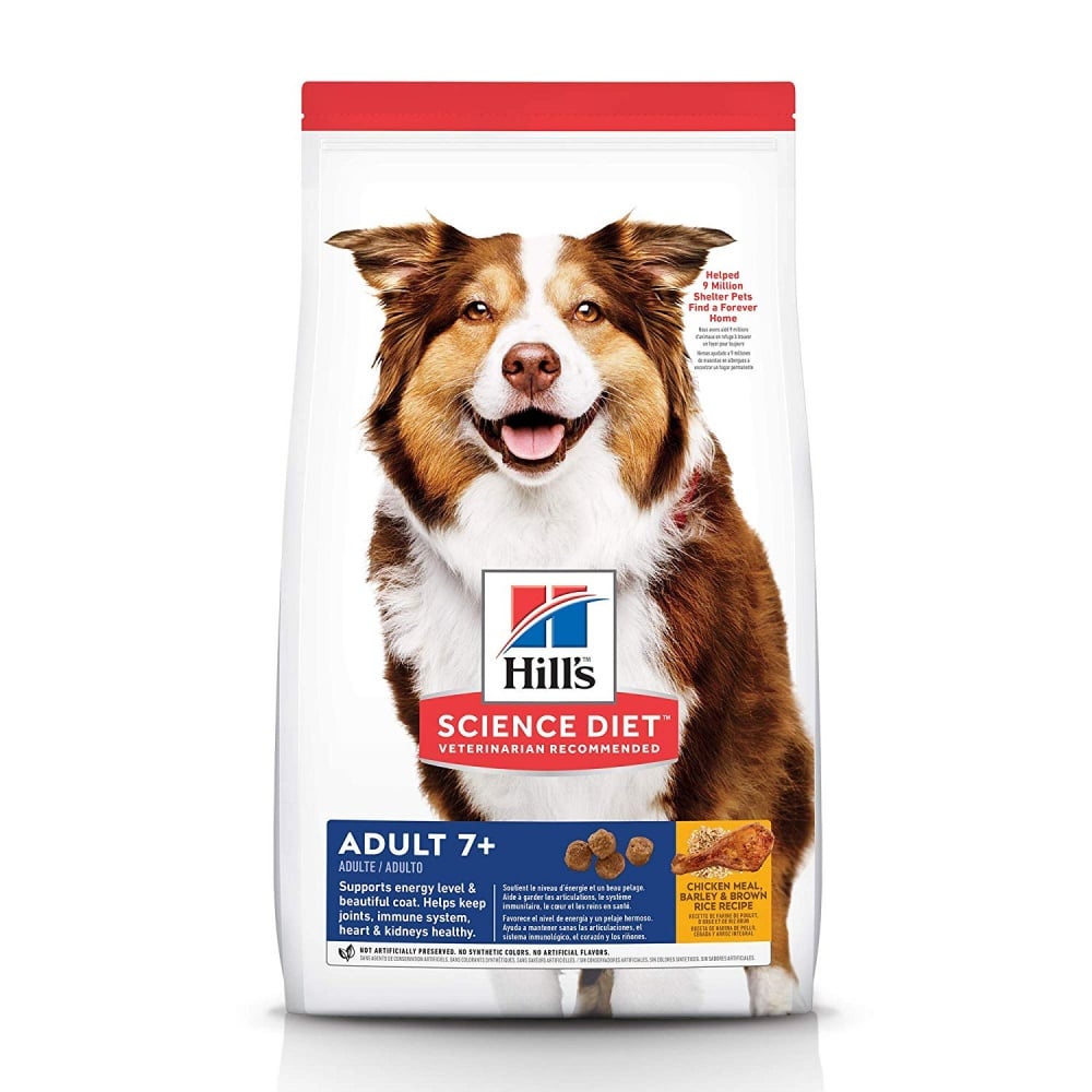 Hill's Science Diet Adult 7+ Chicken, Rice, & Barley Recipe Dry Dog Food - 66 lb Bag (2 x 33 lb Bag)
