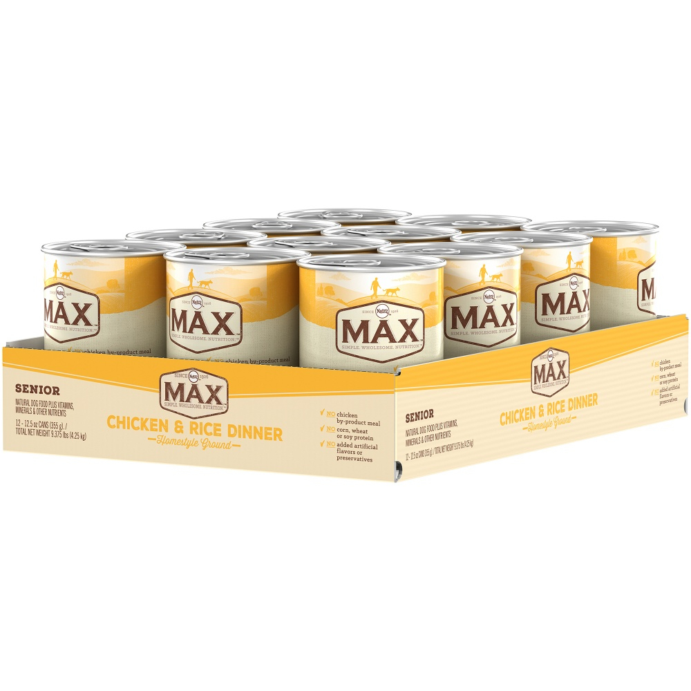 Nutro Max Senior Chicken and Rice Canned Dog Food | PetFlow