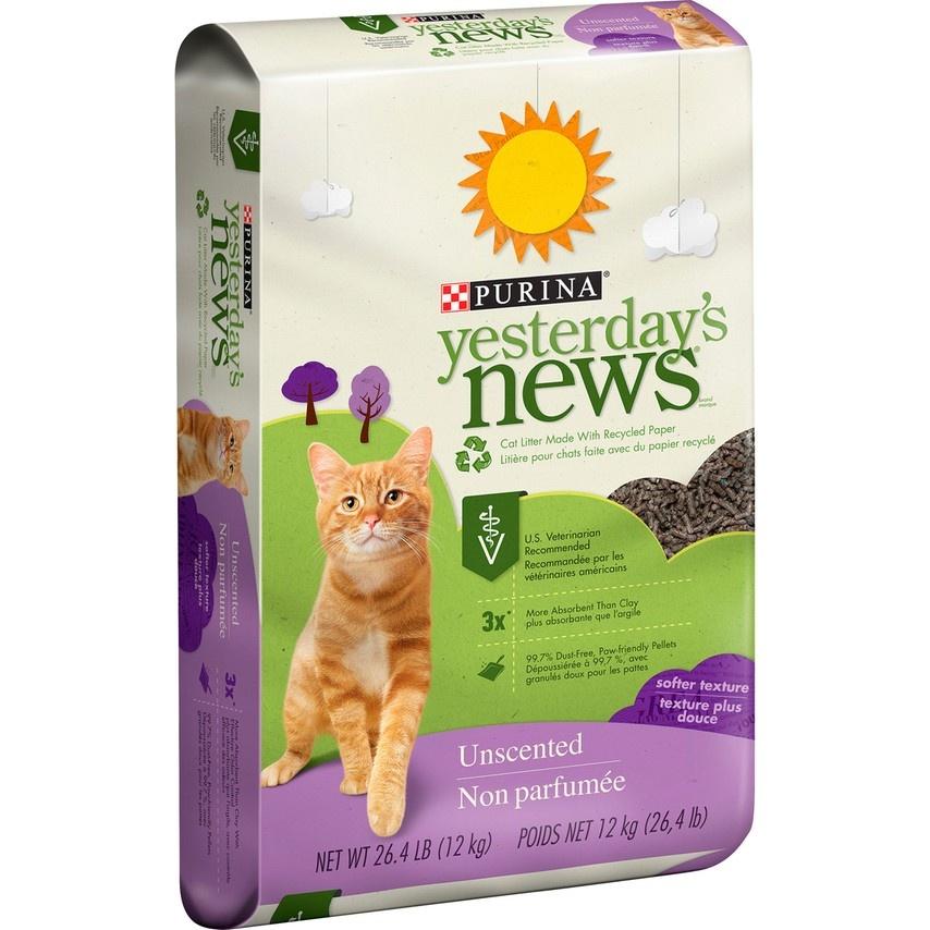 Yesterday's News Softer Texture Unscented Cat Litter PetFlow