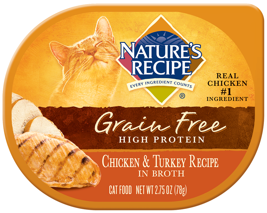 Nature's Recipe Grain Free Chicken and Turkey Recipe in Broth Wet Cat Food | PetFlow