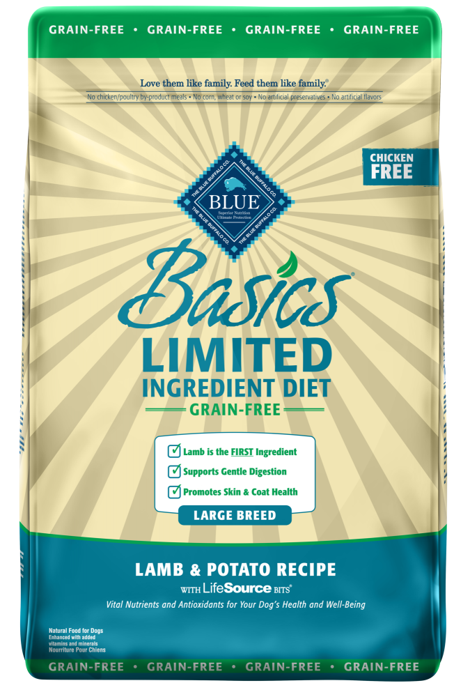 Blue Buffalo Basics Grain Free Large Breed Adult Lamb and Potato Recipe Dry Dog Food PetFlow