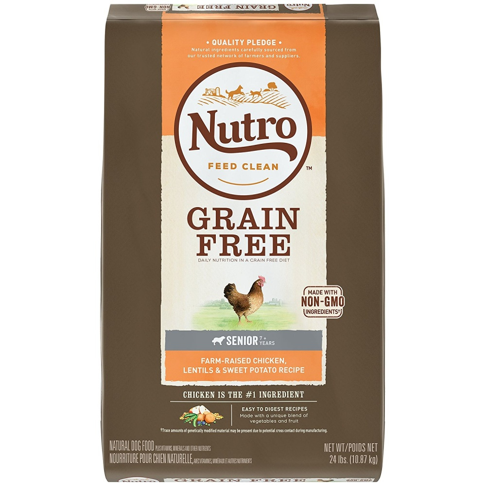 Nutro Grain Free Senior FarmRaised Chicken, Lentils And