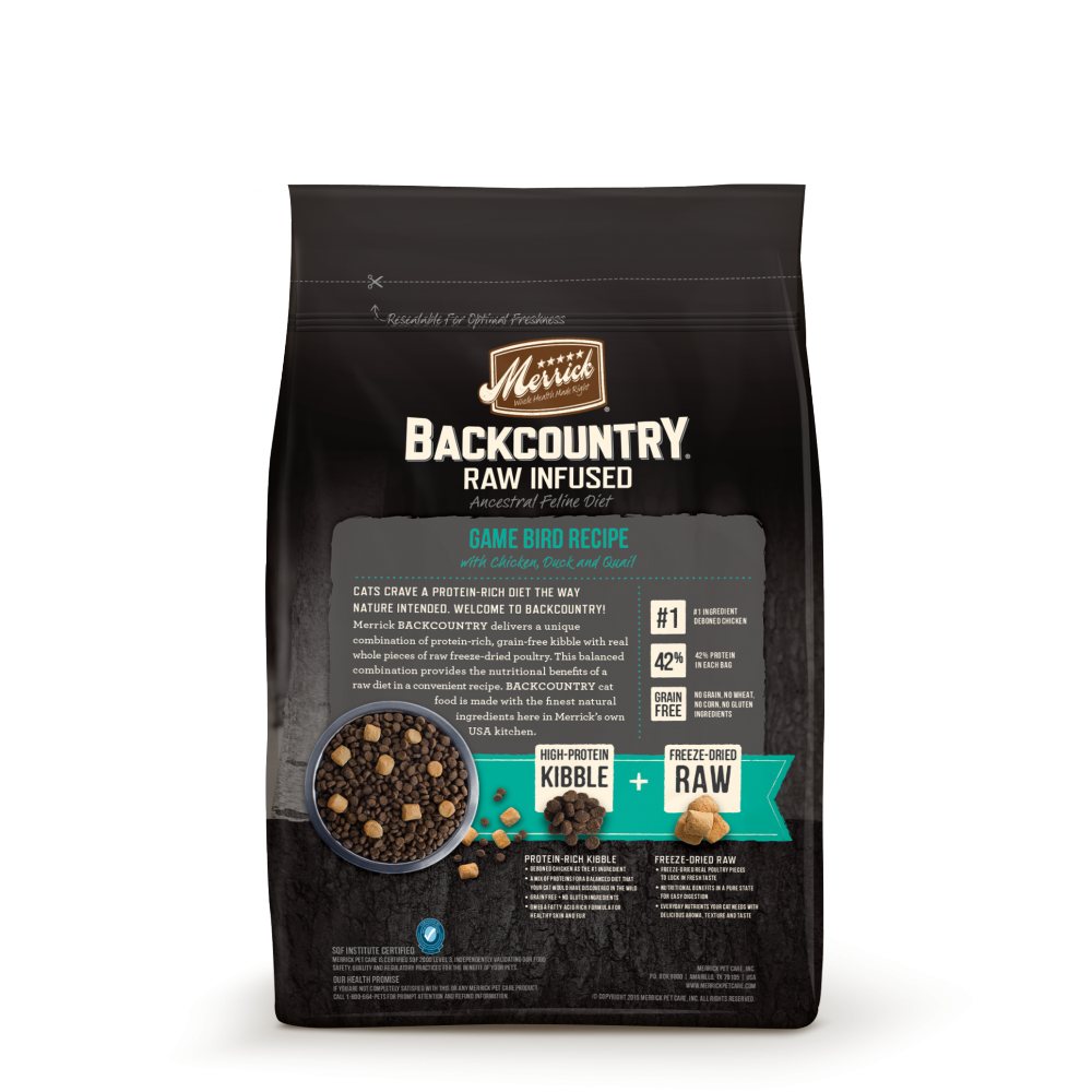 Merrick Backcountry Grain Free Game Bird Recipe Dry Cat Food PetFlow