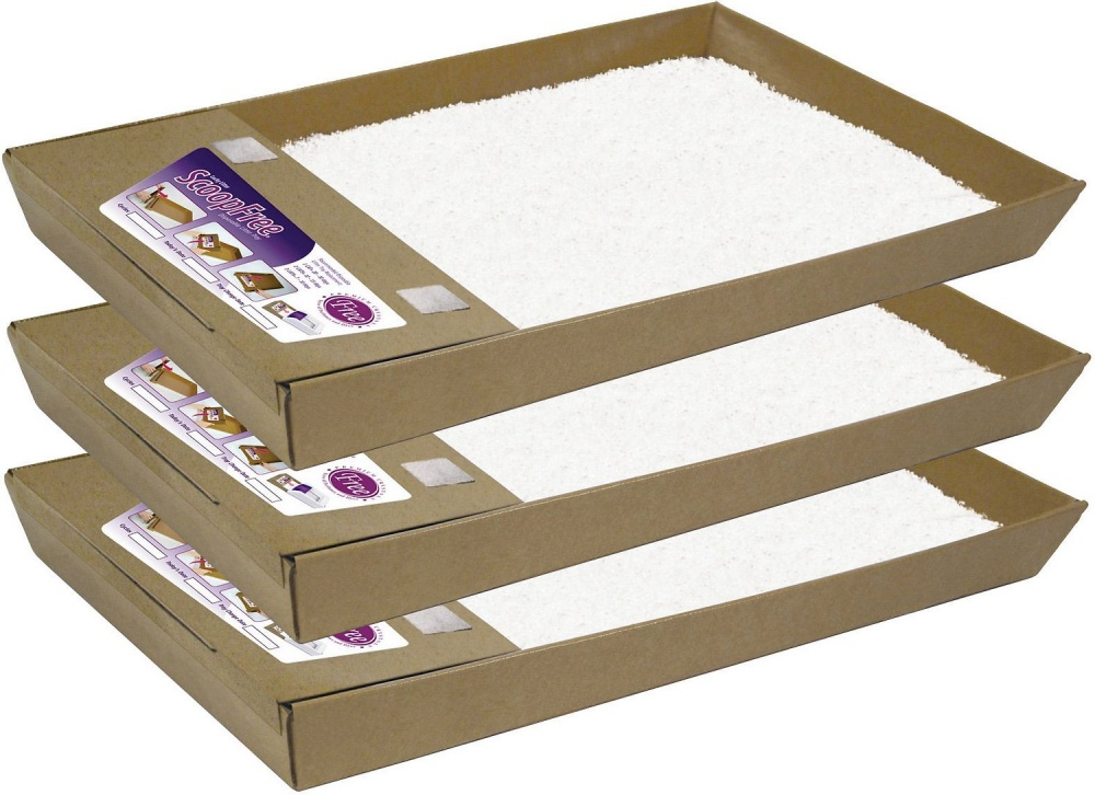 PetSafe ScoopFree White Litter Tray Refill With 'Free' Crystals 3 pack PetFlow