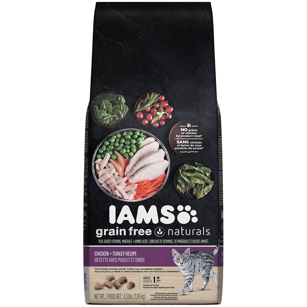 Iams Grain Free Naturals Chicken and Turkey Recipe Dry Cat Food PetFlow