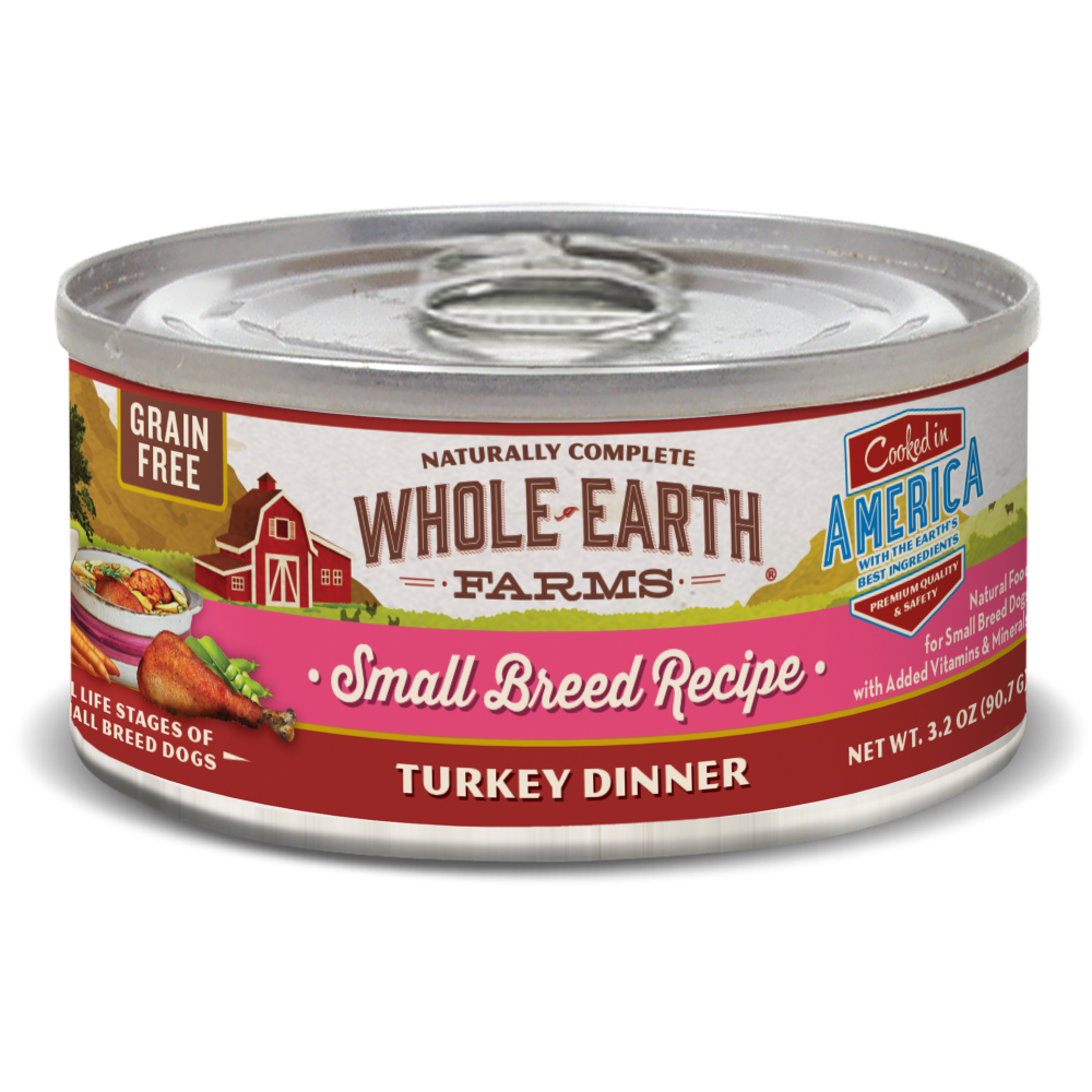 Whole Earth Farms Grain Free Small Breed Turkey Recipe Canned Dog Food ...