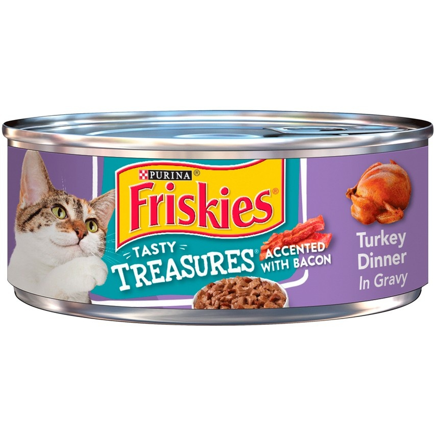 Friskies Tasty Treasures Turkey Dinner in Gravy Canned Cat Food PetFlow