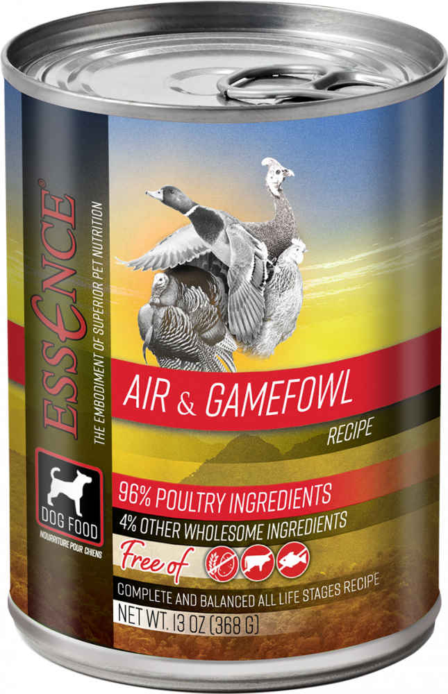Essence Grain Free Air & Game Fowl Recipe Canned Dog Food PetFlow