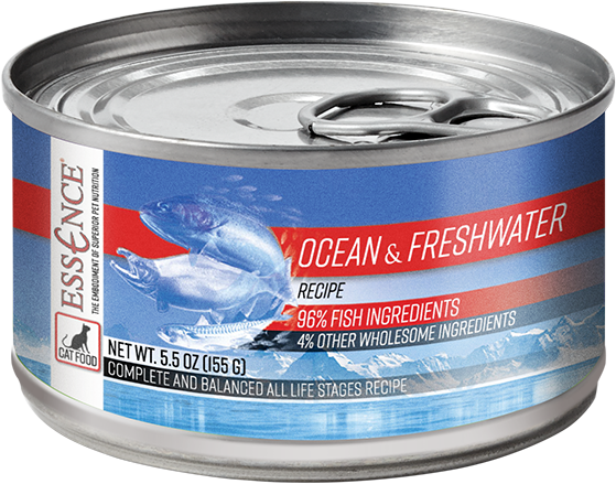 Essence Grain Free Ocean & Freshwater Recipe Canned Cat Food PetFlow