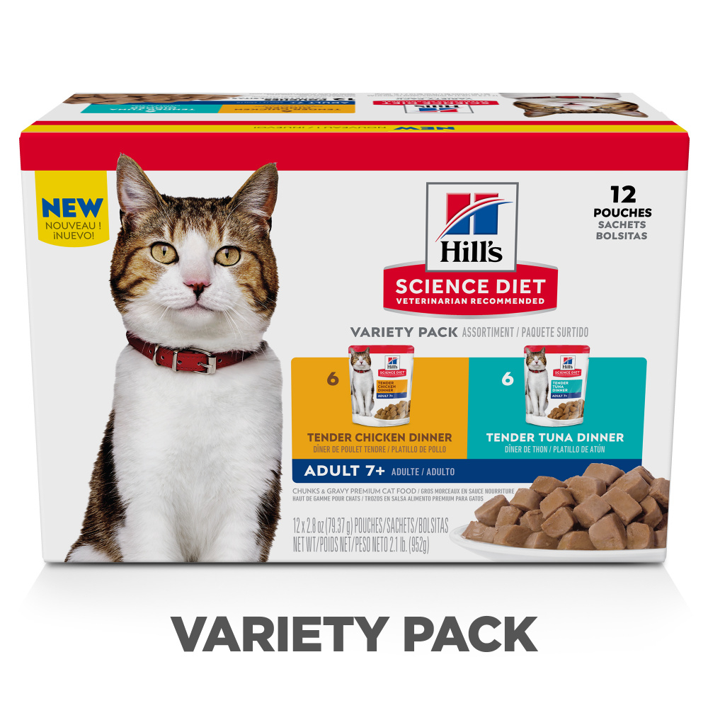 Hill's Science Diet Adult 7+ Tender Dinner Variety Pack Senior Wet Cat