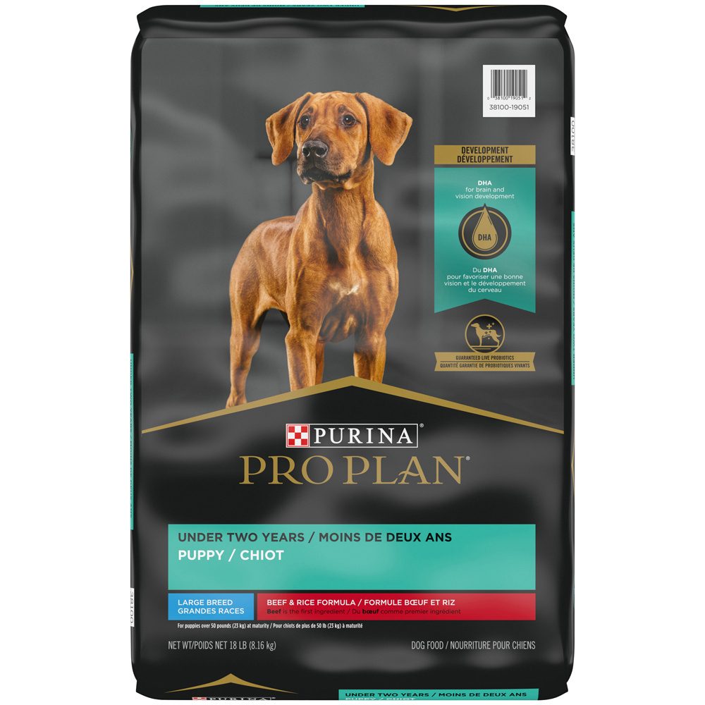anker Acht aspect Purina Pro Plan Development Beef & Rice Formula With Probiotics High  Protein Large Breed Dry Puppy Food | PetFlow