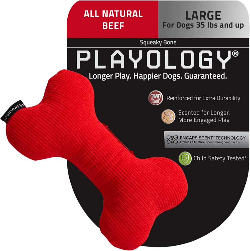 Playology Plush Ball Peanut Butter Scented Dog Toy - Small