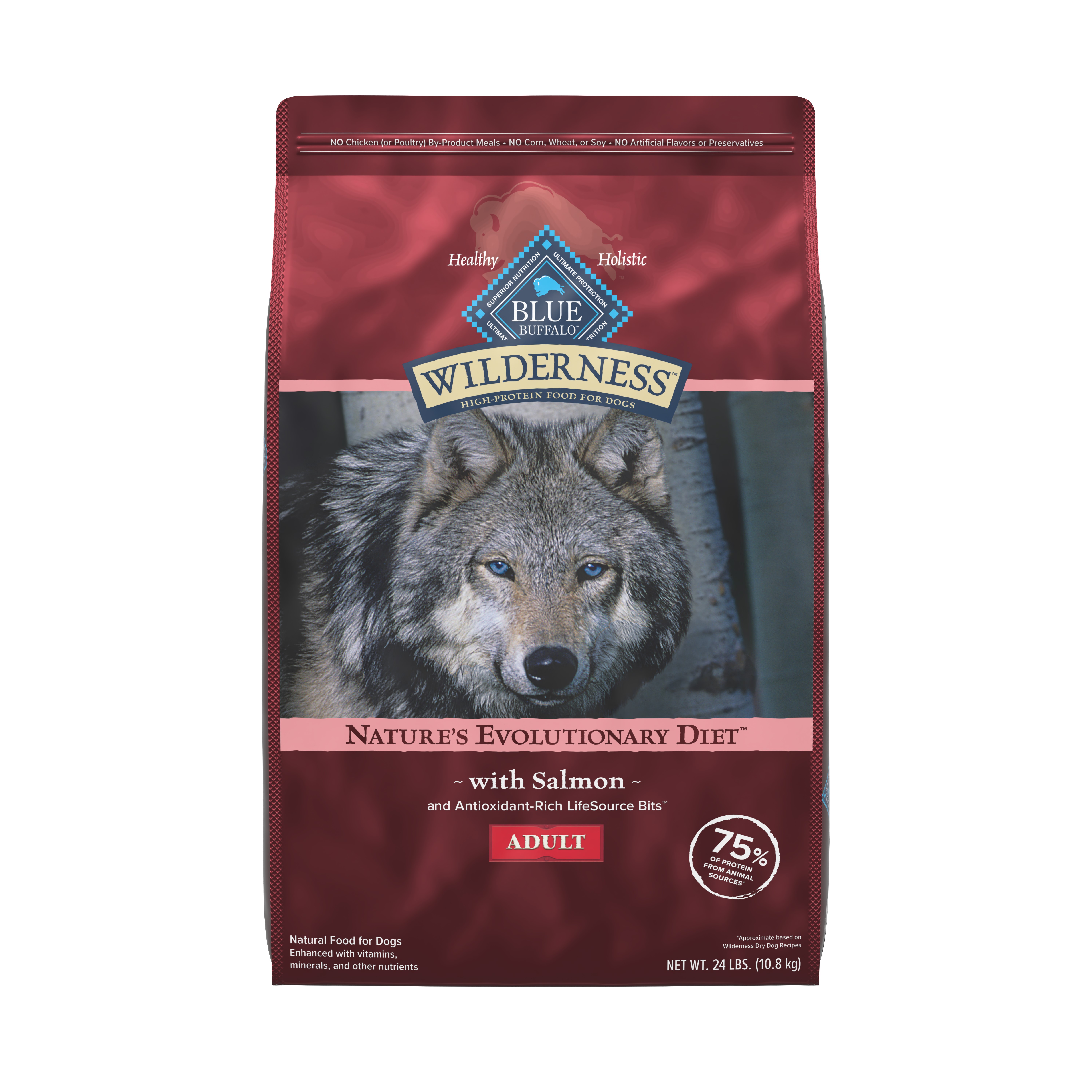 Blue Buffalo Wilderness High Protein Salmon with Grain Dog 24 lb