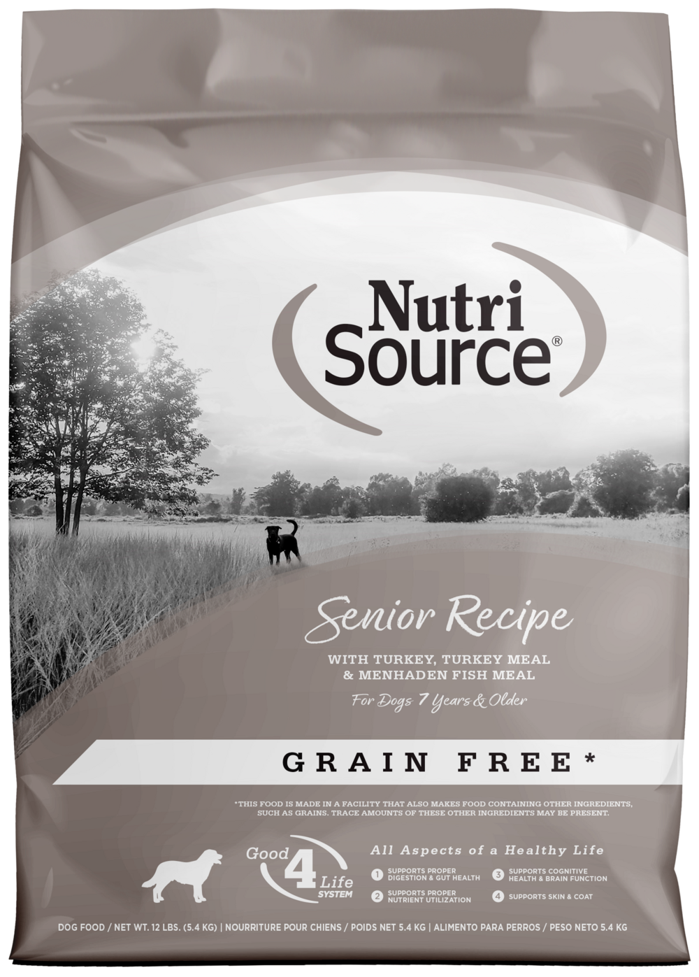 NutriSource Grain Free Senior Dog 12 lb