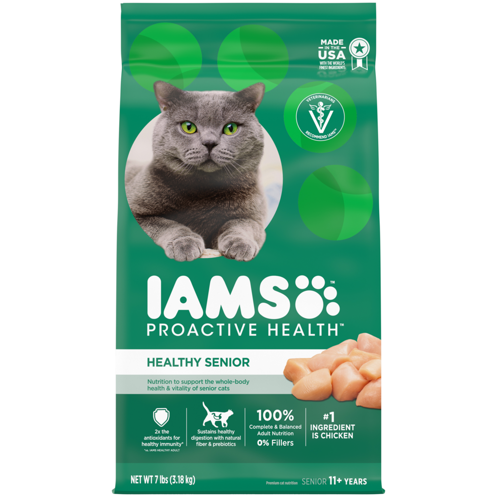 Iams ProActive Health Lively Senior 11 Chicken Recipe Dry Cat Food 7lb