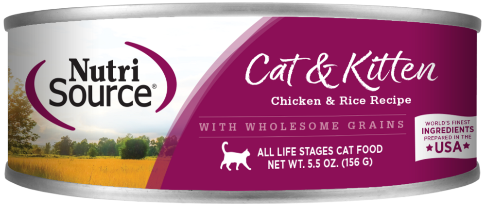 NutriSource Cat  Kitten Chicken  Rice Canned Cat Food 5oz case of 12