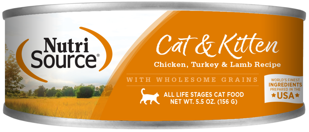 NutriSource  Cat  Kitten Chicken Turkey  Lamb Canned Cat Food 5oz case of 12