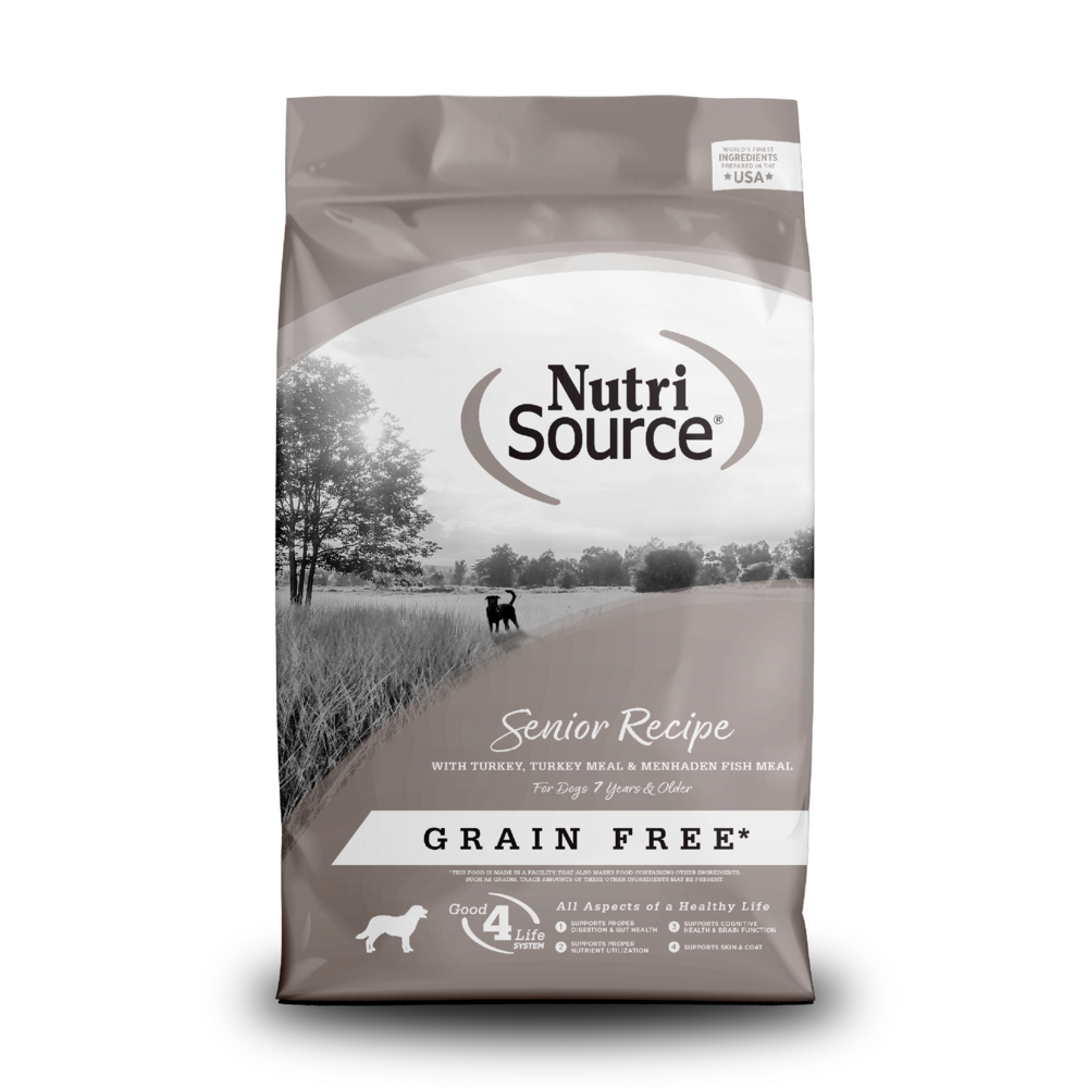 NutriSource Grain Free Senior Recipe Dry Dog Food 26lb
