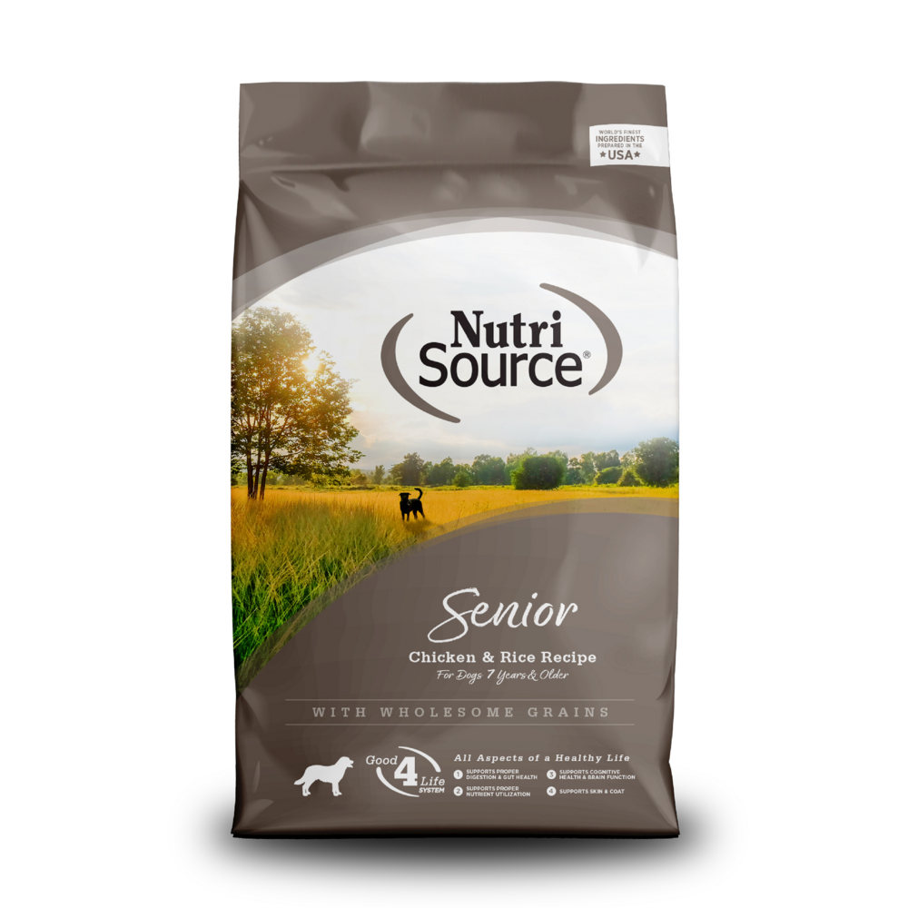 NutriSource Senior Chicken  Rice Dry Dog Food 26lb