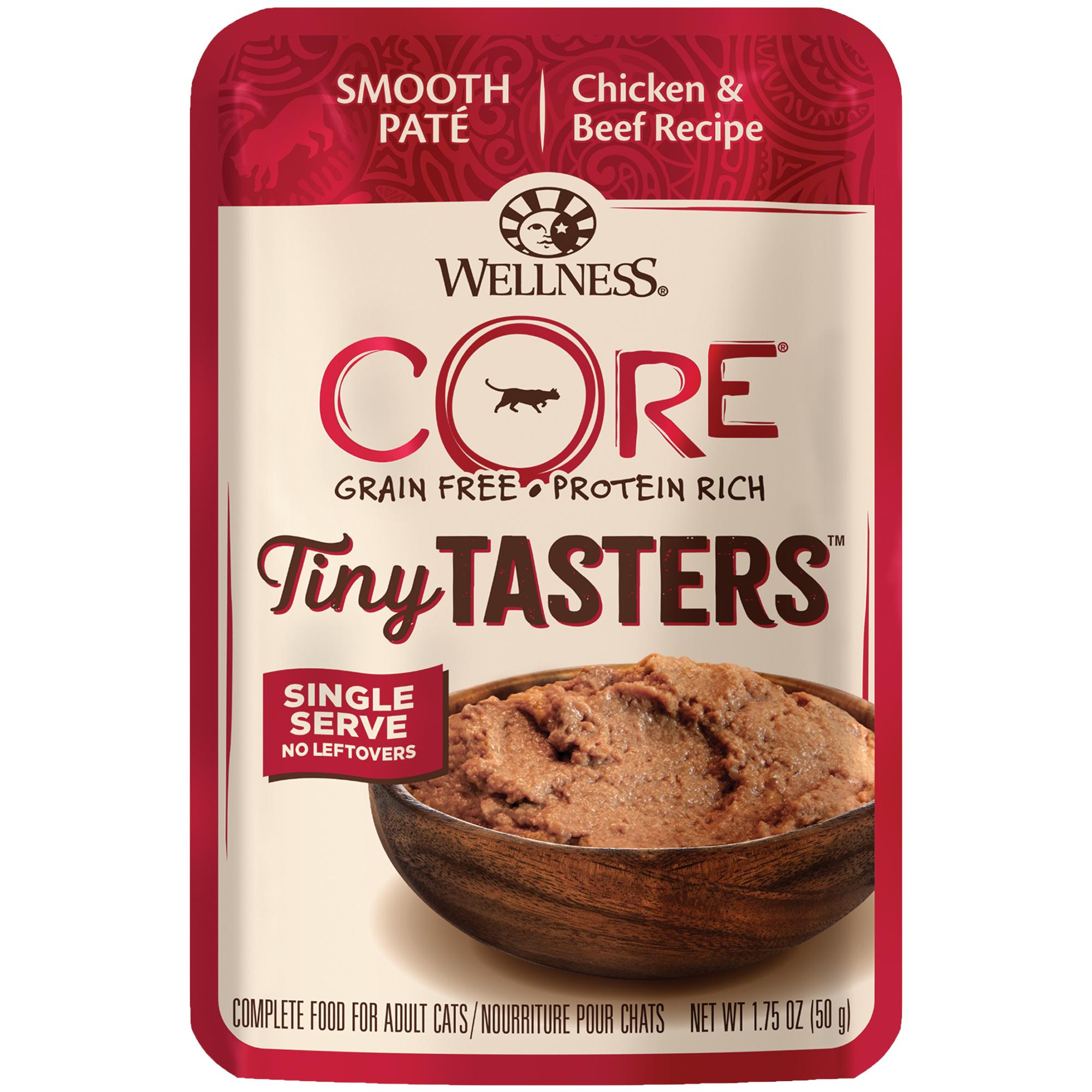 Wellness CORE Tiny Tasters Chicken & Beef Pate Wet Cat Food 1.75-oz, case of 12