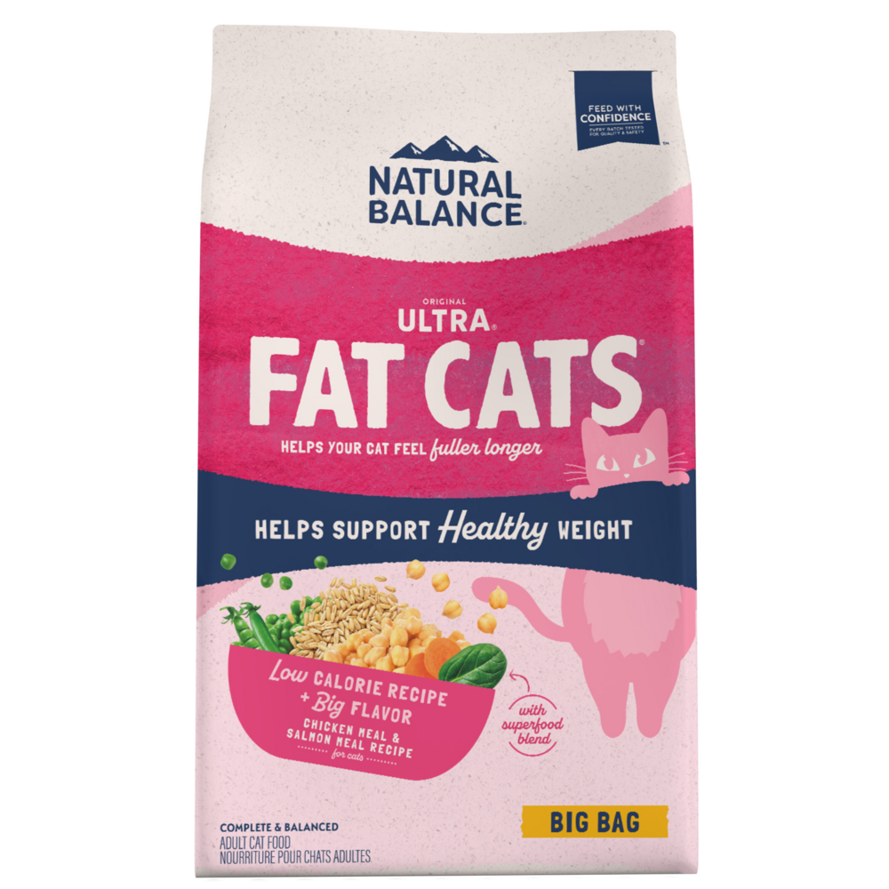 Natural Balance Original Ultra Fat Cats Dry Cat Food Chicken Meal  Salmon Meal Recipe 15lb