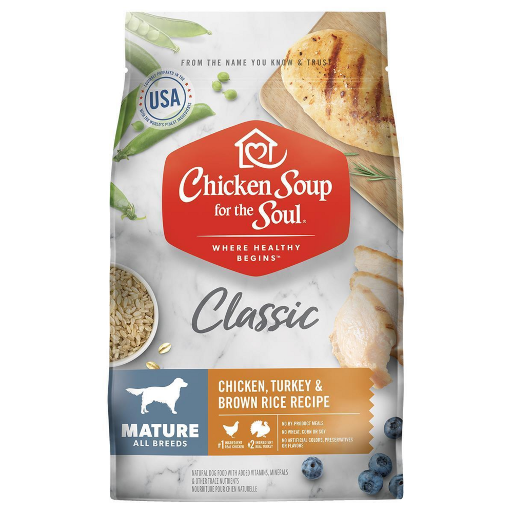 Chicken Soup Mature Dog Chicken Turkey  Brown Rice Recipe Dog Food Dog Food 28lb