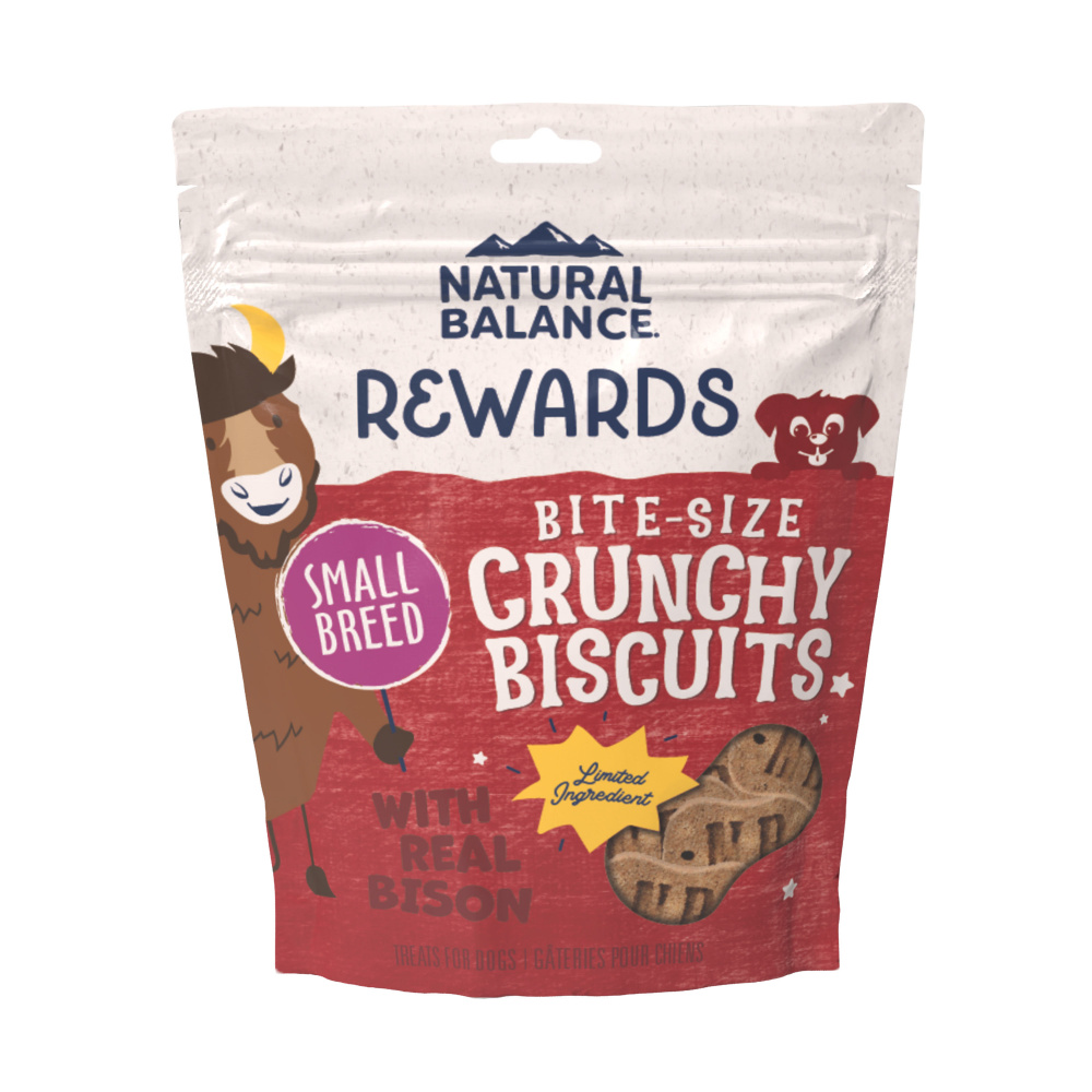 Natural Balance Rewards Crunchy Biscuits With Real Bison Small Breed Dog Treats Small Breed: 8-oz