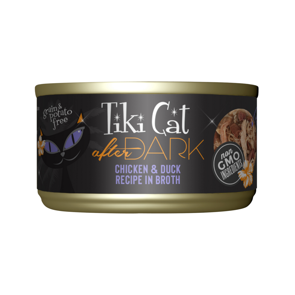 Tiki Cat After Dark Grain Free Chicken and Duck Canned Cat Food 28oz case of 12