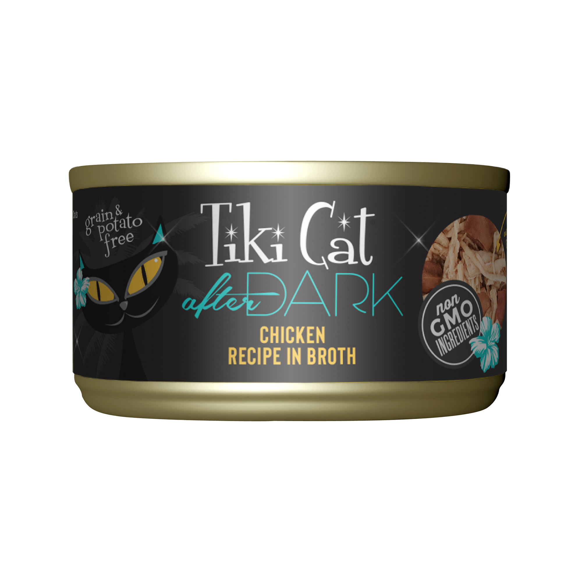 Tiki Cat After Dark Grain Free Chicken Canned Cat Food 28oz case of 12