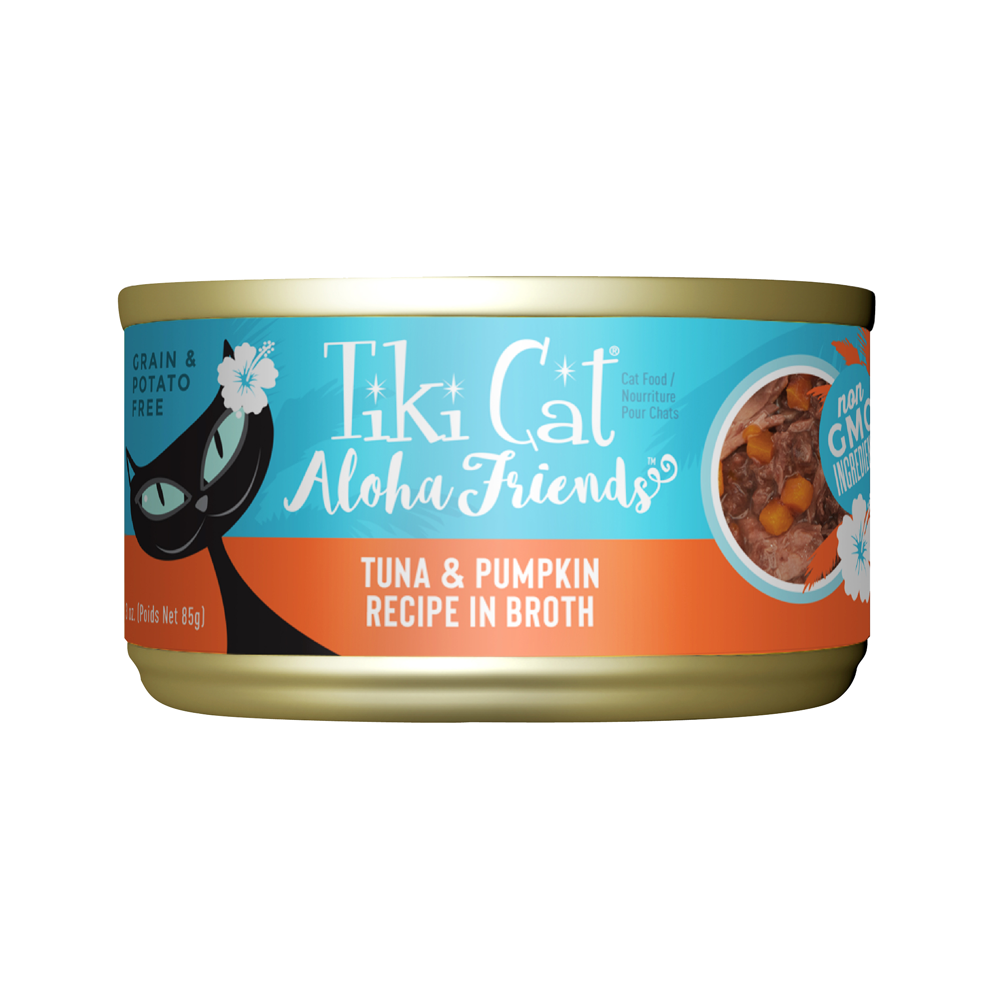 Tiki Cat Friends Grain Free Tuna with Pumpkin Canned Cat Food 3oz case of 12