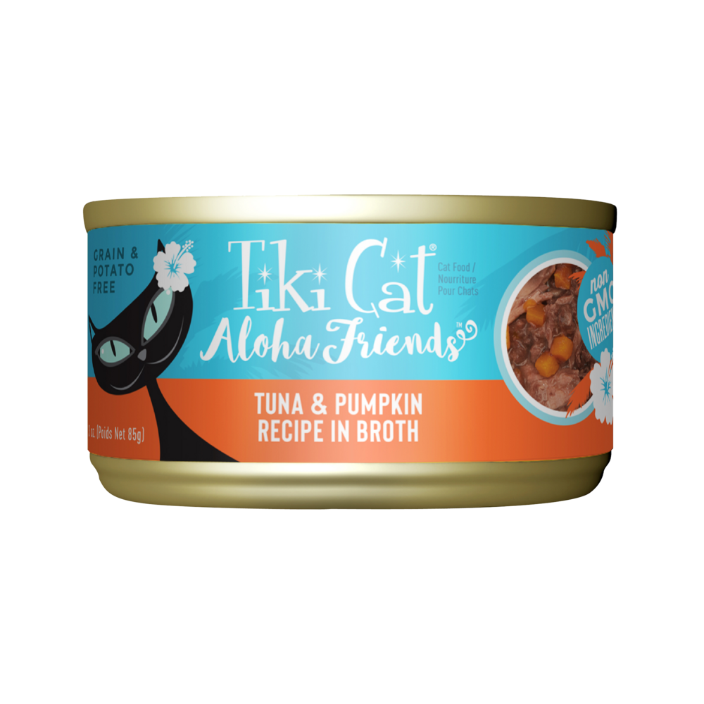Tiki Cat Friends Grain Free Tuna with Pumpkin Canned Cat Food 3oz case of 12