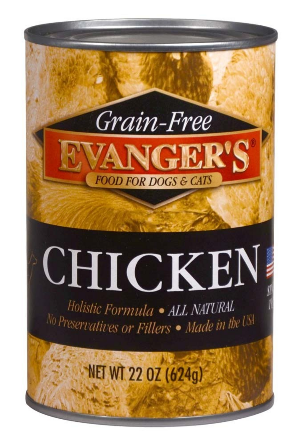 Evangers Grain Free Chicken Canned Dog  Cat Food 202oz case of 12