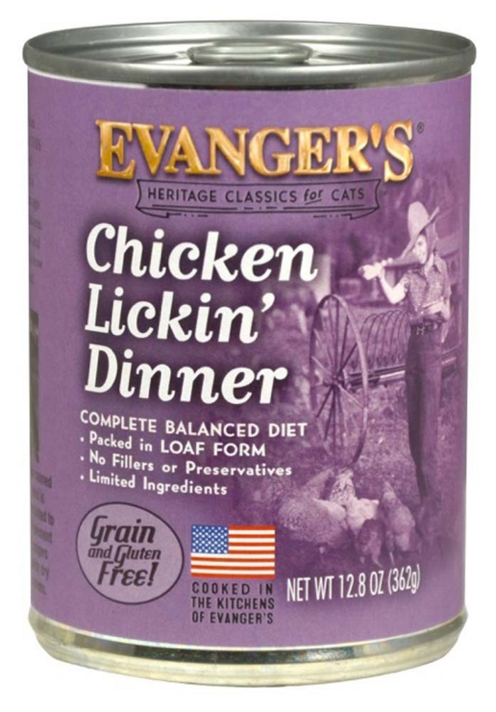 Evangers Chicken Lickin Dinner Canned Cat Food 13oz case of 12