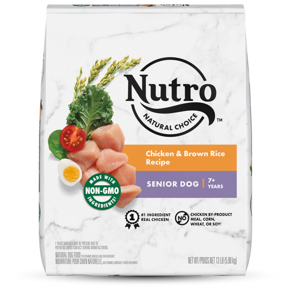 Nutro Wholesome Essentials Senior Chicken Whole Brown Rice and Sweet Potato Formula Dry Dog Food 13lb