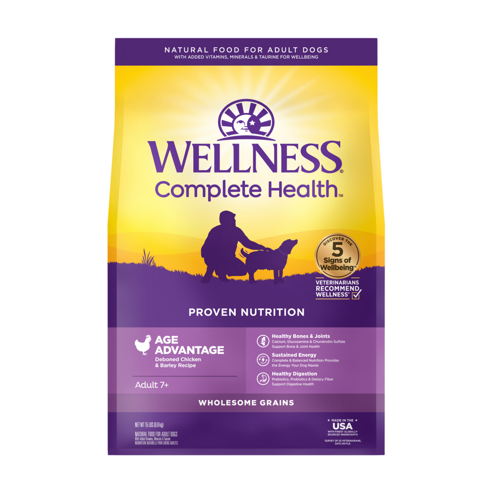 Wellness Complete Health Natural Senior Health Chicken Recipe Dry Dog Food 15lb