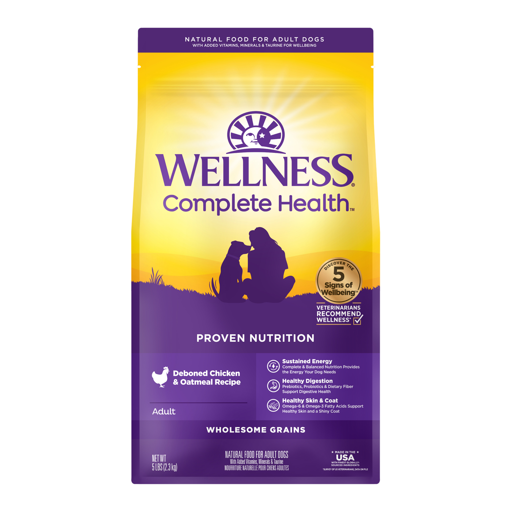 Wellness Complete Health Natural Chicken Recipe Dry Dog Food 5lb