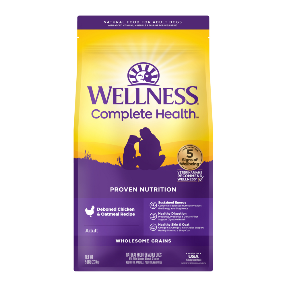 Wellness Complete Health Natural Chicken Recipe Dry Dog Food 5lb