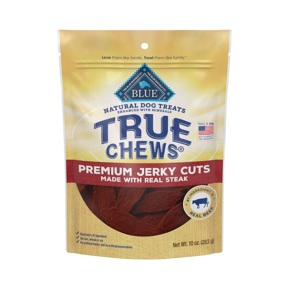 Blue Buffalo True Chews Steak Jerky Dog Treats 10 oz