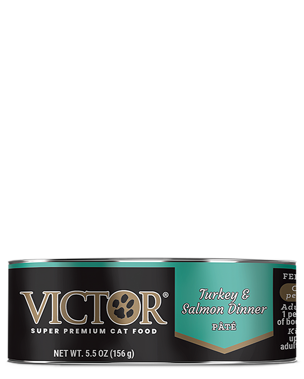 Victor Turkey  Salmon Dinner Pate Canned Cat Food 55oz case of 24