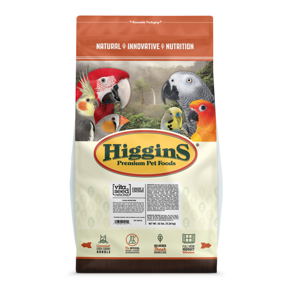 Higgins Vita Seed Conure & Lovebird Food 25-lb