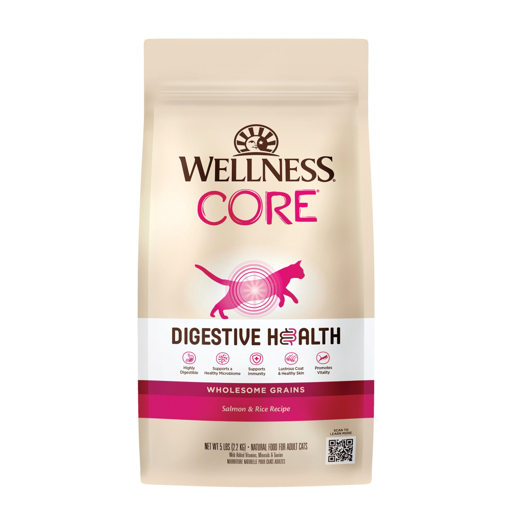 Wellness Core Digestive Health Salmon Recipe Dry Cat Food 5-lb