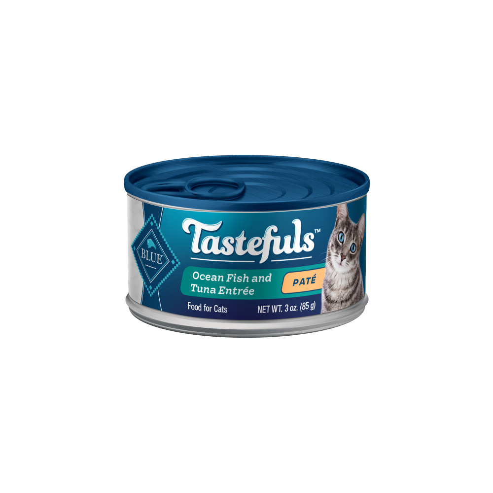 Blue Buffalo Tastefuls Adult Pate Ocean Fish & Tuna Entree Wet Cat Food 3-oz, case of 12