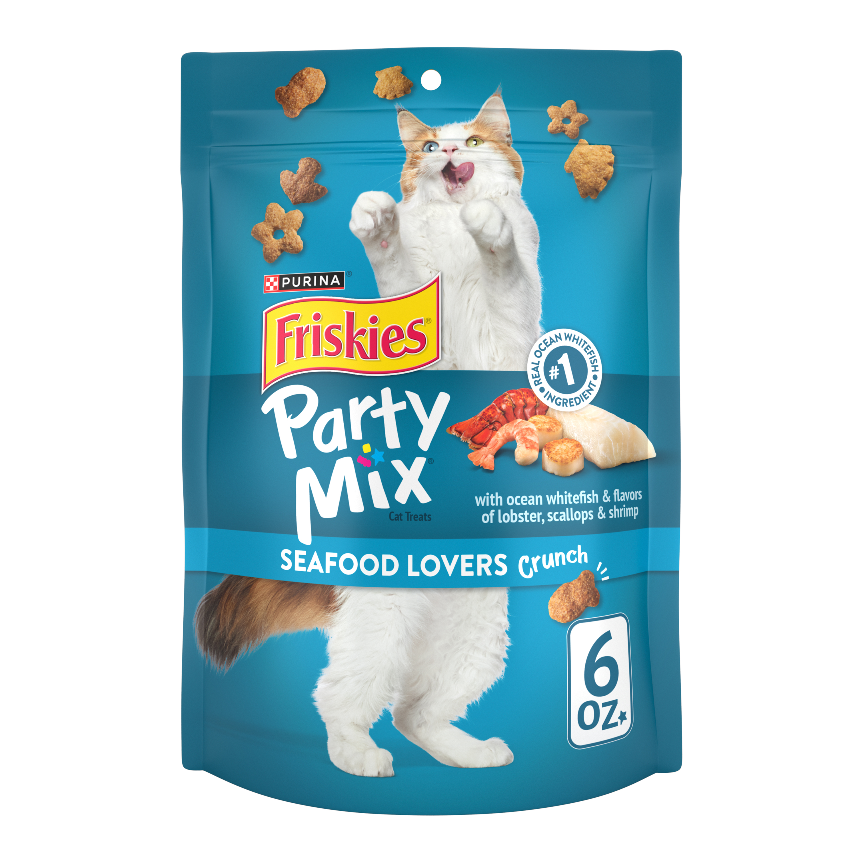 Friskies Party Mix Beachside Crunch Cat Treats 6-oz