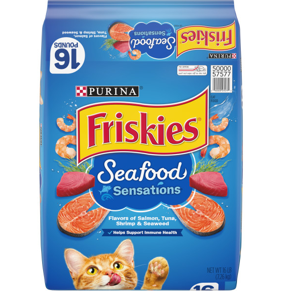 Friskies Seafood Sensations Dry Cat Food 16lb