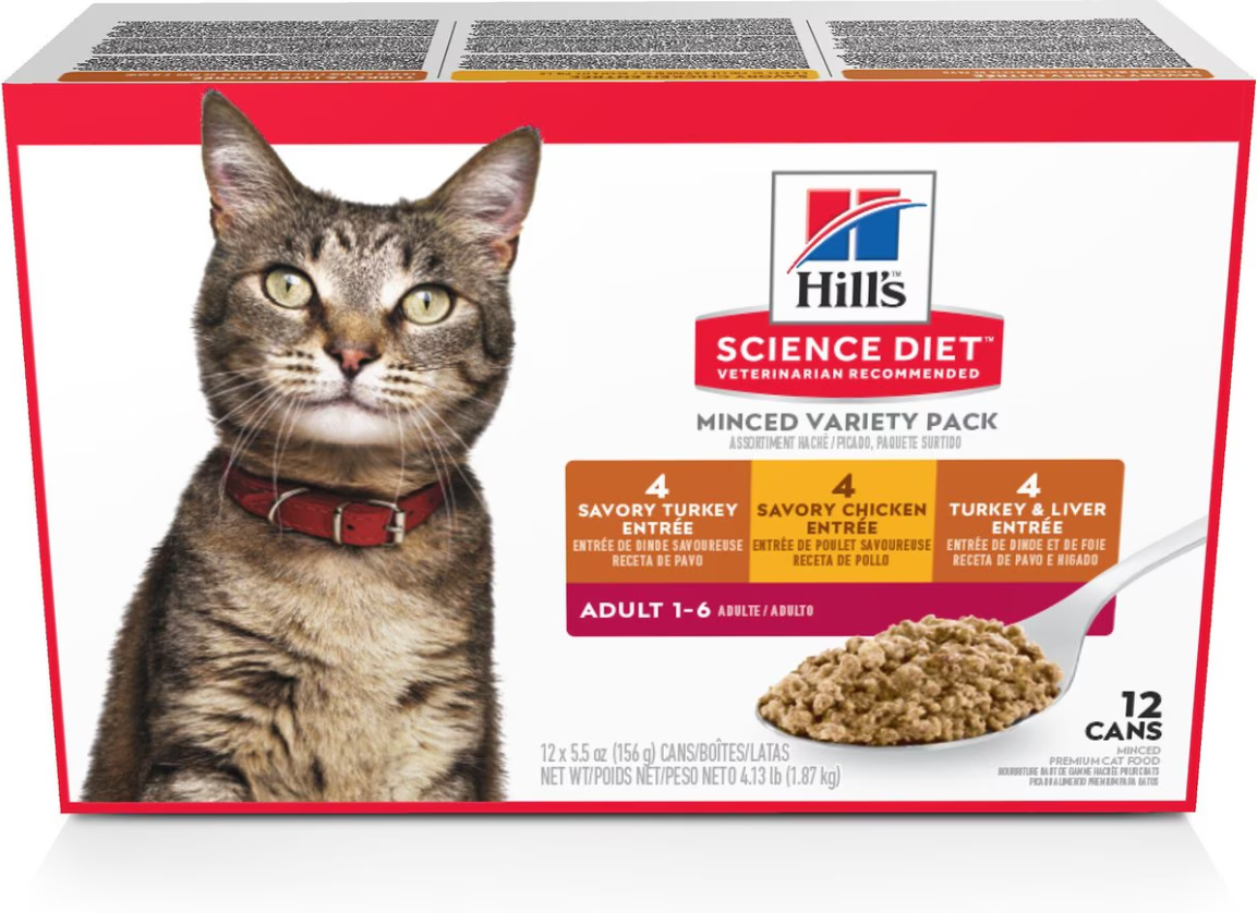 Hills Science Diet Adult Savory Entree Variety Pack Canned Cat Food