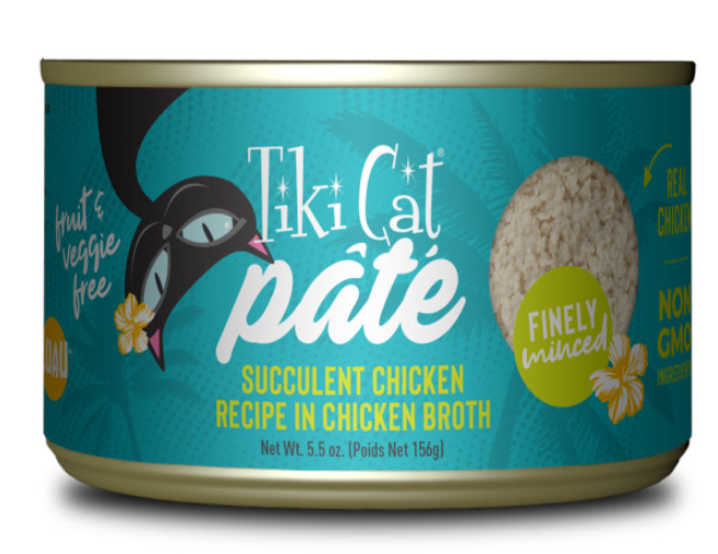 Tiki Cat Luau Succulent Chicken Canned Wet Cat Food 6ozcase of 8