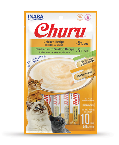 Inaba Churu Chicken Puree Variety Pack Cat Treats .5 oz 10 ct