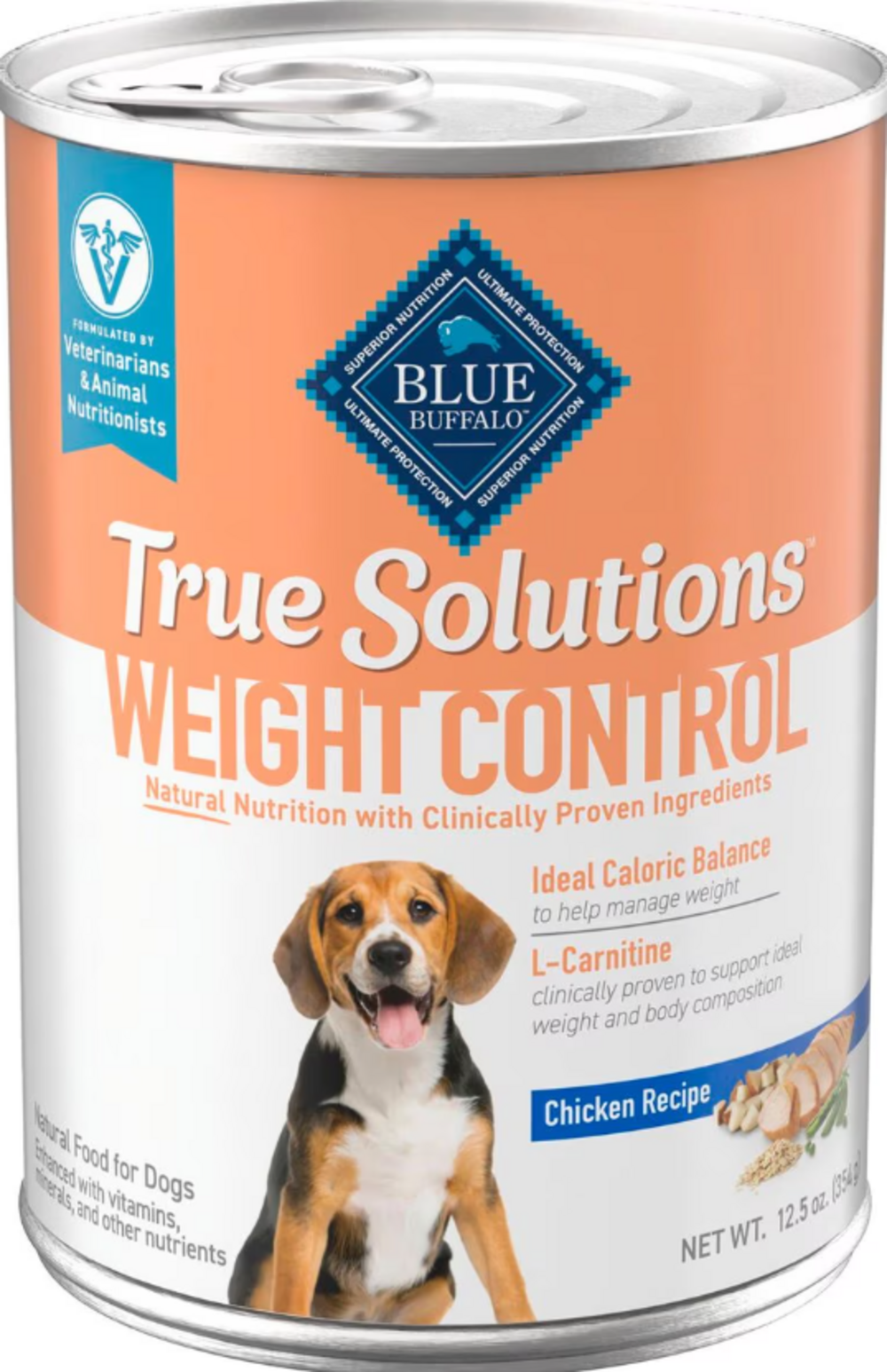 Blue Buffalo True Solutions Weight Control Formula Adult Canned Dog Food 125oz case of 12